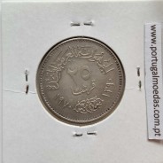 Egito 25 Piastras 1970 - 1390 Prata,  Egypt coin of 25 piastres 1970 - 1390 Silver, World Coins Egypt KM 422