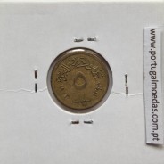 Egito 5 milésimos 1973 - 1393 Latão,  Egypt coin of 5 milliemes 1973 - 1393 Brass, World Coins Egypt KM 432