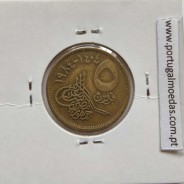 Egito 5 Piastras 1984 - 1404 Bronze-Aluminio,  Egypt coin of 5 piastres 1984 - 1404 Aluminium-bronze, World Coins Egypt KM 622.1