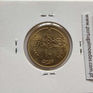 Egito 10 Piastras 1992 - 1413 Bronze-Aluminio,  Egypt coin of 10 piastres 1992 - 1413 Aluminium-bronze, World Coins Egypt KM 732