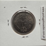 Egito 20 Piastras 1992 - 1413 Cupro-Niquel,  Egypt coin of 20 piastres 1992 - 1413 Copper-Nickel, World Coins Egypt KM 733