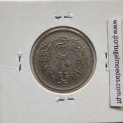 Egito 20 Piastras 1992 - 1413 Cupro-Niquel,  Egypt coin of 20 piastres 1992 - 1413 Copper-Nickel, World Coins Egypt KM 733