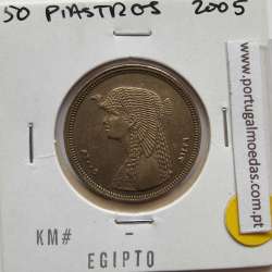 Egito 50 Piastras 2005 - 1426 Latão,  Egypt coin of 50 piastres 2005 - 1426 brass , World Coins Egypt KM 942.1