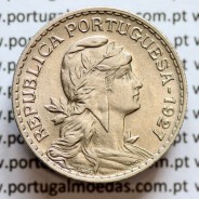Portugal, coin of 1 Escudo 1927 Alpaca of the Portuguese Republic, (AU/UNC), World Coins Portugal KM 578