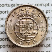 Macau 50 Avos 1978 Cuproníquel , Macao Portuguese Colony 50 avos 1978, (Soberba), Ex-Colónia Macau, World Coins Macao KM 9