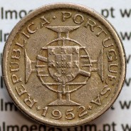 Macau coin 50 Avos 1952 with Medal Alignment ↑↑ error, Very Rare, less than 5 coins of this error are known to exist