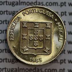 Macau 50 Avos 1985 Latão Níquel, Macao Portuguese Colony 50 avos 1985, (Soberba), Ex-Colónia Macau, World Coins Macao KM 22 Macau 50 Avos 1985 Latão Níquel, Macao Portuguese Colony 50 avos 1985, (Soberba), Ex-Colónia Macau, World Coins Macao KM 22