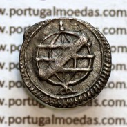 Portugal, silver coin of Vintém "20 Réis" of D. João V (1706-1750), Obverse large armillary sphere surmounted by two oval points