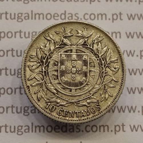 MOEDA DE DEZ CENTAVOS (10 CENTAVOS) PRATA 1915 MBC+