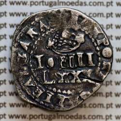 Portugal, silver coin of 4-vinténs or LXXX-80 Réis of D. João IV (1640–1656),  ✤REX PORTVGALIE ALGARAB - ✤IN HOC SIGNO.VIN.CES