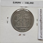 Islândia 10 Krónur 1970 Cupro-níquel, World Coins Iceland KM 15, coin of 10 krónur 1970 Copper-nickel