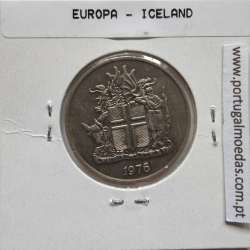 Islândia 10 Krónur 1976 Cupro-níquel, World Coins Iceland KM 15, coin of 10 krónur 1976 Copper-nickel