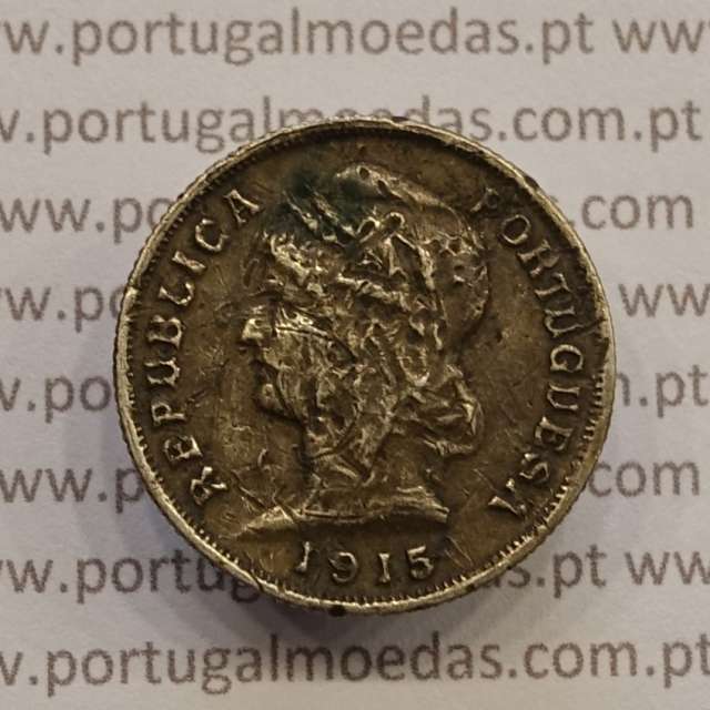 MOEDA DE DEZ CENTAVOS (10 CENTAVOS) PRATA 1915 BC-/REG