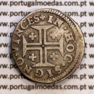 Meio Tostão "Coroa de Príncipe" Prata D. Pedro II 1683-1706, PETRVS•II•D•G•REX•PORTVGAL, World Coins KM135