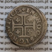 Meio Tostão "Coroa de Príncipe" Prata D. Pedro II 1683-1706, PETRVS•II•D•G•REX•PORTVGAL, World Coins KM135