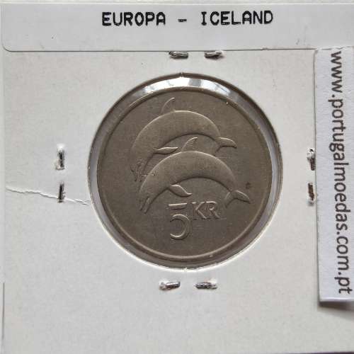 Islândia 5 Krónur 1981 Cupro-níquel, World Coins Iceland KM 28, coin of 5 krónur 1981 Copper-nickel