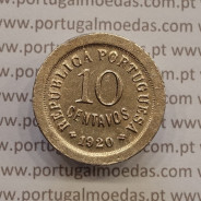 MOEDA DE DEZ CENTAVOS (10 CENTAVOS) CUPRO NÍQUEL 1920 MBC
