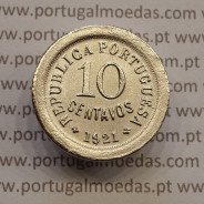 MOEDA DE DEZ CENTAVOS (10 CENTAVOS) CUPRO NÍQUEL 1921 BELA