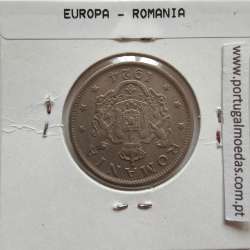 Roménia 2 Lei 1924 cuproníquel, World Coins Romania KM 47, coin of 2 lei 1924 Copper-nickel