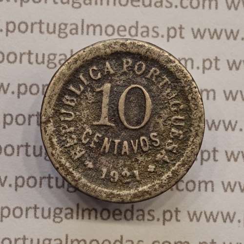 MOEDA DE DEZ CENTAVOS (10 CENTAVOS) CUPRO NÍQUEL 1921 REG