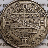 Brasil, rare silver coin of 80 Réis 1816 D. João Príncipe Regente de Portugal, 4 vinténs silver 1816 "R" Rio, Brazil KM305