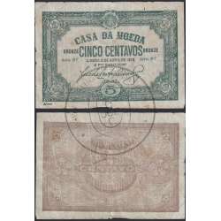 CÉDULA OFICIAL CASA DA MOEDA - 5 CENTAVOS 1918 (MUITO CIRCULADA )