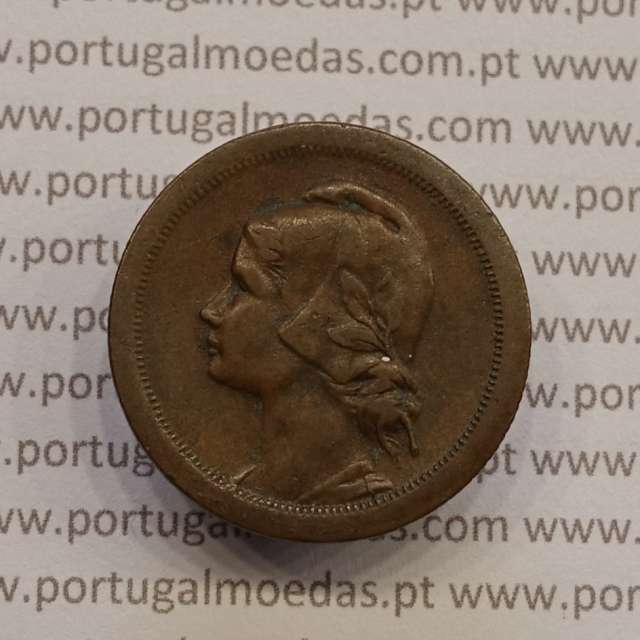 MOEDA DE DEZ CENTAVOS (10 CENTAVOS) BRONZE 1924 MBC+