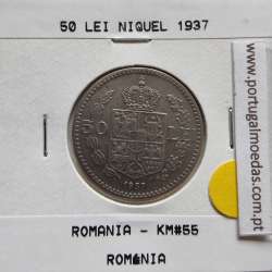 Roménia 50 Lei 1937 Níquel, World Coins Romania KM 55, coin of 50 lei 1937 Nickel