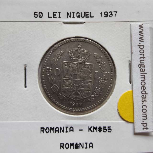 Roménia 50 Lei 1937 Níquel, World Coins Romania KM 55, coin of 50 lei 1937 Nickel