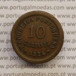 MOEDA DE DEZ CENTAVOS (10 CENTAVOS) BRONZE 1924 MBC+ MOEDA DE DEZ CENTAVOS (10 CENTAVOS) BRONZE 1924 MBC+
