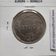 Roménia 100 Lei 1944 Aço- Níquel, World Coins Romania KM 64, coin of 100 lei 1944 Nickel plated iron