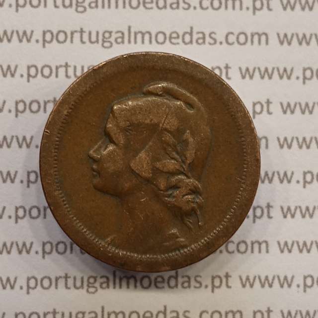 MOEDA DE DEZ CENTAVOS (10 CENTAVOS) BRONZE 1924 MBC