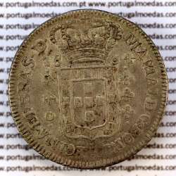 640 réis prata 1804 D. Maria I, Brasil, duas Patacas prata 1804, "B" Bahia, World Coins Brasil KM 231.2