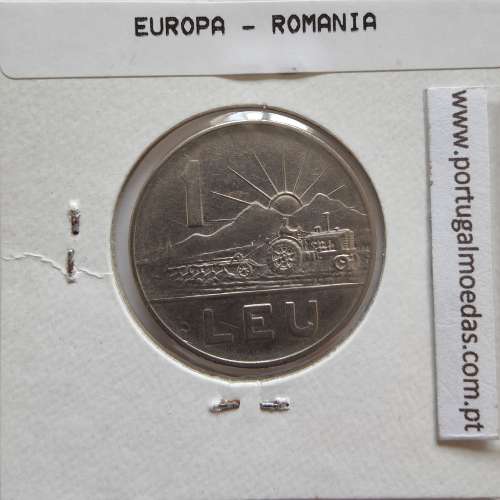 Roménia 1 Leu1963 Aço-níquel, World Coins Romania KM 90, coin of 1 leu 1963 Nickel clad steel