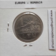 Roménia 1 Leu1963 Aço-níquel, World Coins Romania KM 90, coin of 1 leu 1963 Nickel clad steel