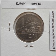 Roménia 1 Leu1963 Aço-níquel, World Coins Romania KM 90, coin of 1 leu 1963 Nickel clad steel