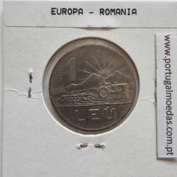 Roménia 1 Leu 1963 Aço-níquel, World Coins Romania KM 90, coin of 1 leu 1963 Nickel clad steel