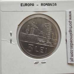 Roménia 3 Leu 1963 Aço-níquel, World Coins Romania KM 91, coin of 3 leu 1963 Nickel clad steel