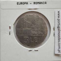 Roménia 3 Lei 1963 Aço-níquel, World Coins Romania KM 91, coin of 3 lei 1963 Nickel clad steel