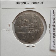 Roménia 3 Lei 1963 Aço-níquel, World Coins Romania KM 91, coin of 3 lei 1963 Nickel clad steel