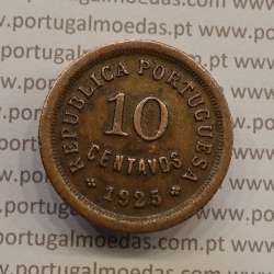 MOEDA DE DEZ CENTAVOS (10 CENTAVOS) BRONZE 1925 MBC+ MOEDA DE DEZ CENTAVOS (10 CENTAVOS) BRONZE 1925 MBC+