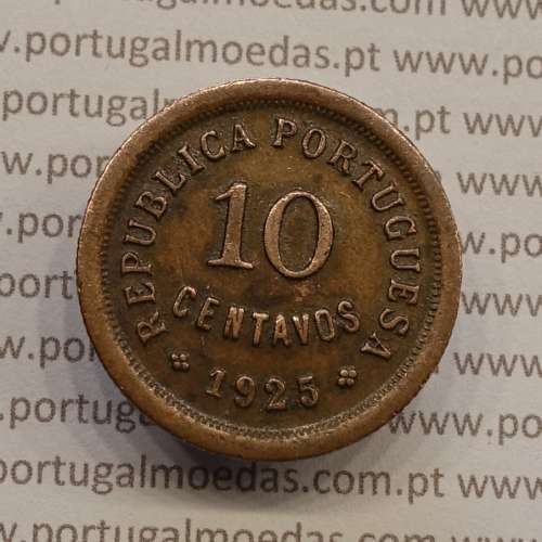 MOEDA DE DEZ CENTAVOS (10 CENTAVOS) BRONZE 1925 MBC+