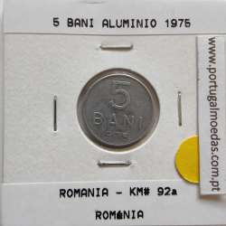 Roménia 5 Bani 1975 Alumínio, World Coins Romania KM 92, coin of 5 bani 1975 Aluminium