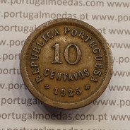 MOEDA DE DEZ CENTAVOS (10 CENTAVOS) BRONZE 1925 MBC