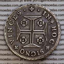 Portugal, silver coin of 12 Vinténs (240 Réis), dated 1707,  Lisbon mint, World Coins Portugal KM181, scarce in high grade 5
