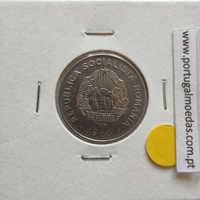 Roménia 25 Bani 1966 Aço-níquel, World Coins Romania KM 94, coin of 25 bani 1966 Nickel clad steel