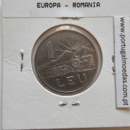 Roménia 1 Leu 1966 Aço-níquel, World Coins Romania KM 95, coin of 1 leu 1966 Nickel clad steel