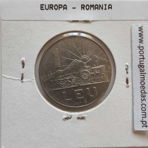 Roménia 1 Leu 1966 Aço-níquel, World Coins Romania KM 95, coin of 1 leu 1966 Nickel clad steel