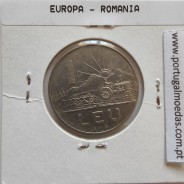 Roménia 1 Leu 1966 Aço-níquel, World Coins Romania KM 95, coin of 1 leu 1966 Nickel clad steel