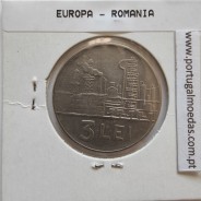 Roménia 3 Lei 1966 Aço-níquel, World Coins Romania KM 96, coin of 3 lei 1966 Nickel clad steel